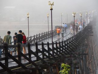 สะพานมอญสังขละบุรี ที่จังหวัดกาญจนบุรี